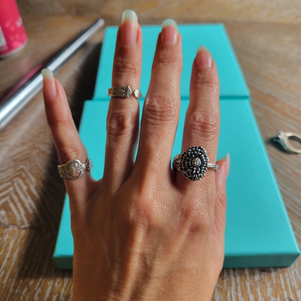 1885 Tiffany & Co Dandelion Spoon Ring in Sterling Silver Spoon by T& Co. #19 - Picture 4 of 15